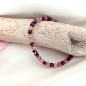 Bracelet grenat et rhodonite Apports: ouvrir le champ des possibles - prendre conscience de son potentiel